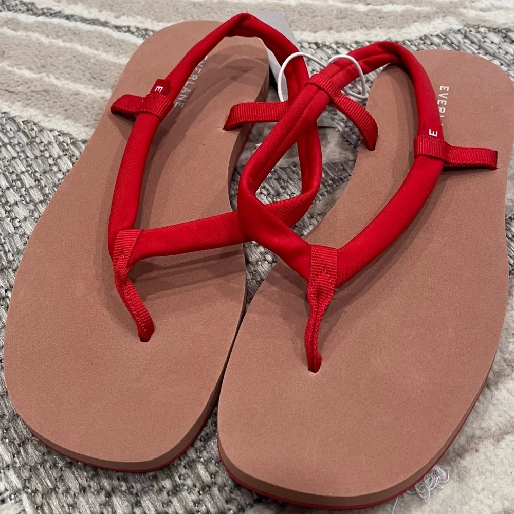 NWT Everlane Red Strap Sandals - Picture 2 of 3